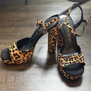 Never Fully Dressed Animal Print Platform Heels